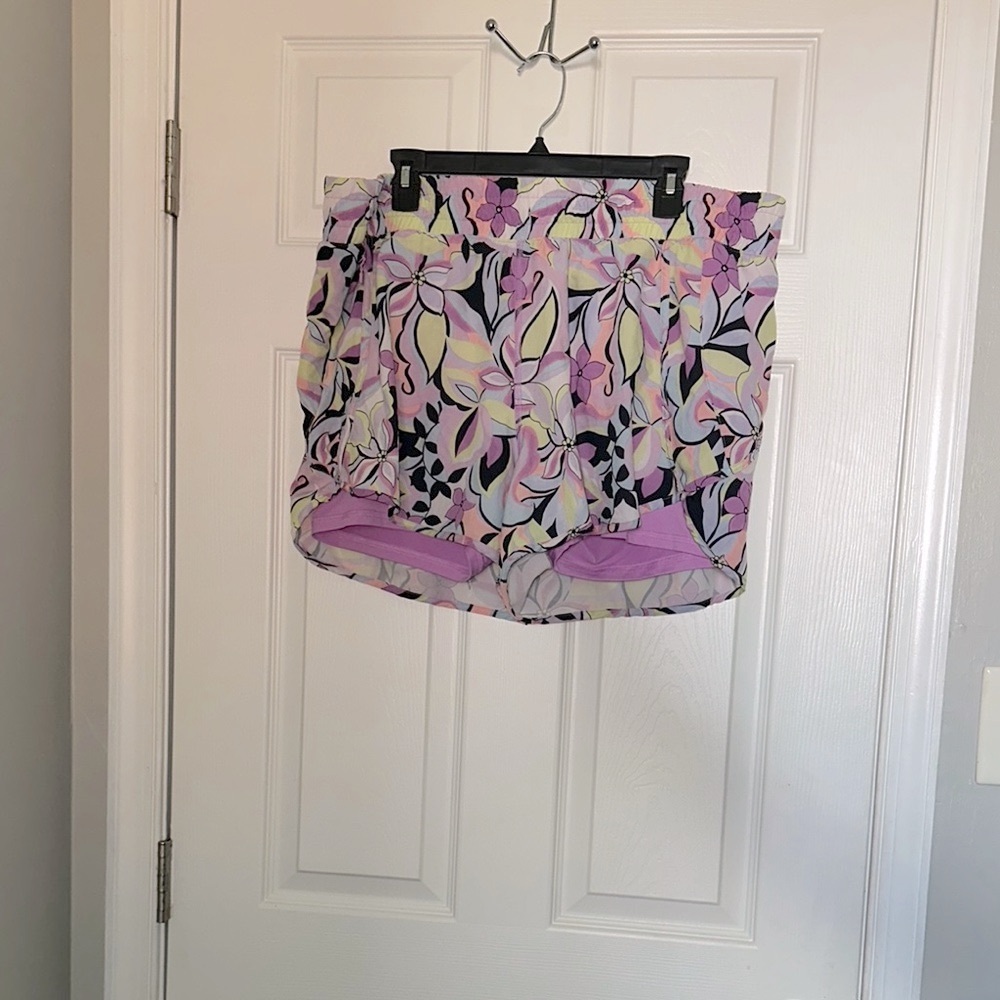 Avia Women's Athletic Shorts - Purple Floral